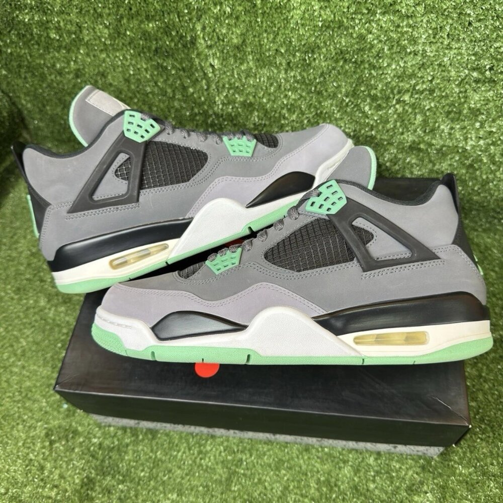 Size 11 - Jordan 4 Retro Green Glow 2013 308497-033 OG Gray Cool Infrared